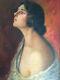 Portrait Of Symbolist Woman Xix Xx Oil On Old Canvas