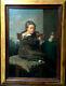 Portrait Young Girl With The Doll Child Toy Xix Oil On Canvas Old Noble
