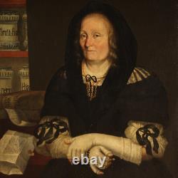 Portrait of a Woman, Old Oil on Canvas, Madame, Painting from the 17th Century, 600
