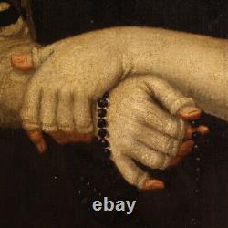 Portrait of a Woman, Old Oil on Canvas, Madame, Painting from the 17th Century, 600