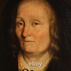 Portrait of a Woman - Old Oil on Canvas Painting - Madame - 17th Century - 600