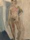 Portrait Of A Woman, Unidentified Artist, Signed, 1950, Canvas, Old Painting, 20th Century