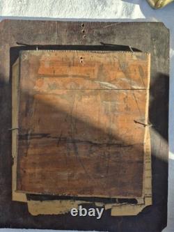 Portrait of a Young Woman Oil on Panel 18th Century Old Sculpted Frame