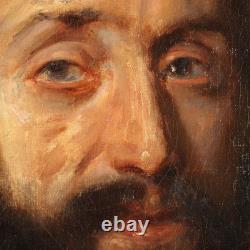 Portrait of an Arab in a Turban Old Painting Oil on Canvas 19th Century