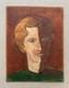 Portrait, Oil On Wood Panel, Antique Signed Painting, Xxth Century