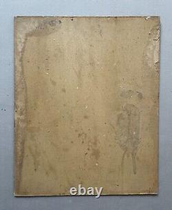Portraits, Oil on Cardboard, Old Painting, Art, Early 20th Century