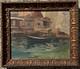 Provençal School Old Painting Signed Louis Delavalle Marine Port Marseille