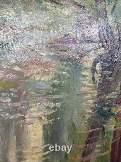 Queen Cimière Oil on canvas 1964 Signed painting Antique frame French school