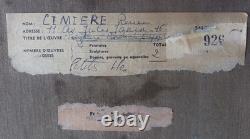 Queen Cimière Oil on canvas 1964 Signed painting Antique frame French school