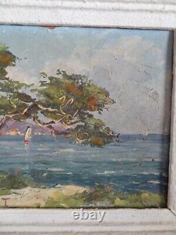 Raoul About old oil on isorel marine landscape XX