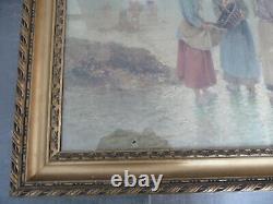 Rare Ancien Oil Table On Toile Signed At The Bottom Right Pierre Testu