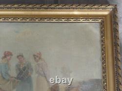 Rare Ancien Oil Table On Toile Signed At The Bottom Right Pierre Testu