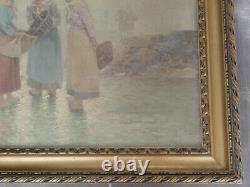 Rare Ancien Oil Table On Toile Signed At The Bottom Right Pierre Testu