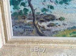 Rare Oil On Old Panel Léon Hamonet, Brittany Erquy, Marine