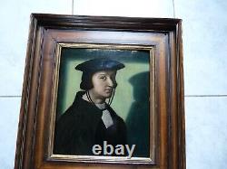 Rare Old Oil Painting on Panel Portrait of a Man labeled Van Utrecht
