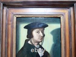Rare Old Oil Painting on Panel Portrait of a Man labeled Van Utrecht