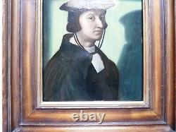 Rare Old Oil Painting on Panel Portrait of a Man labeled Van Utrecht