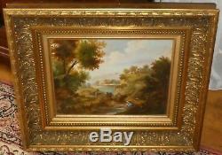 Rare-oil On Canvas Signed Veronesi Table Frame Old Wood, Gold Leaf Gold