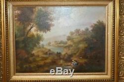 Rare-oil On Canvas Signed Veronesi Table Frame Old Wood, Gold Leaf Gold