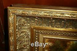 Rare-oil On Canvas Signed Veronesi Table Frame Old Wood, Gold Leaf Gold