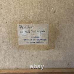 Robert Giovani, antique oil on canvas seascape, signed vintage decoration