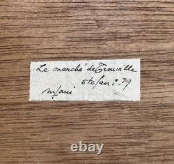 STEFANI Pierre Old Painting Market Trouville Deauville Port Normandy Painting