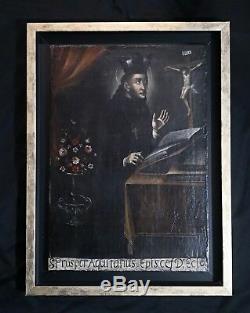 S. Prosper Aquitanus / Oil On Canvas Mounted On Old Panel / End XVIII