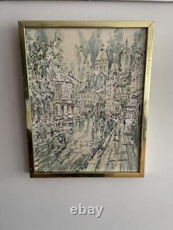 Signed Antique Oil Painting on Canvas Depicting Montmartre