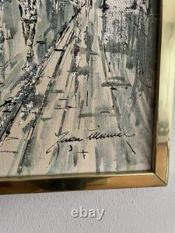 Signed Antique Oil Painting on Canvas Depicting Montmartre