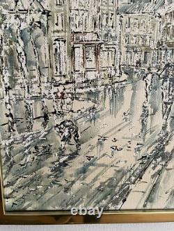Signed Antique Oil Painting on Canvas Depicting Montmartre