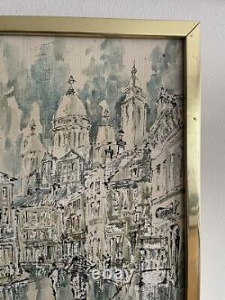 Signed Antique Oil Painting on Canvas Depicting Montmartre