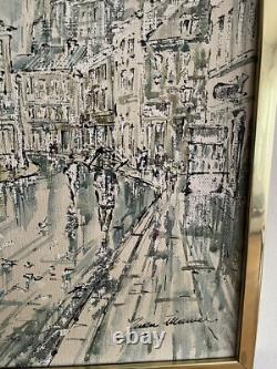 Signed Antique Oil Painting on Canvas Depicting Montmartre