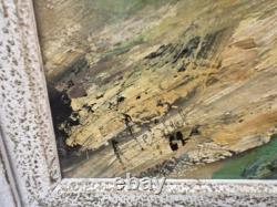Signed Antique Painting, Rural Landscape with Figures and a Path, Oil on Canvas Signed Antique Painting, Rural Landscape with Figures and a Path, Oil on Canvas