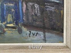 Signed, Framed Antique Painting, Fairground, Oil on Canvas, Painting, 20th Century