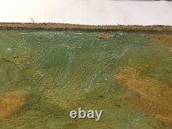 Signed Old Painting, Oil On Canvas, Southwest Coastal Landscape, Dune, 19th