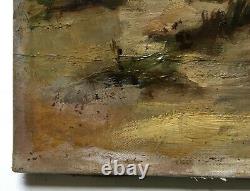 Signed Old Painting, Oil On Canvas, Southwest Coastal Landscape, Dune, 19th