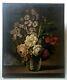 Signed Old Painting, Oil On Canvas, Still Life, Bouquet Of Flowers, 20th Century
