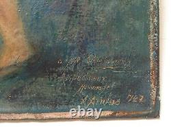 Signed Old Painting, Oil On Sign Signed And Dated 1927, Angelot, Early 20th Century
