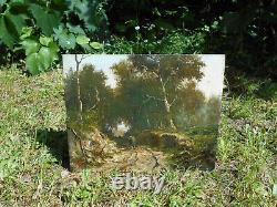 Small Antique Miniature Oil Painting on Wood Panel School of Barbizon