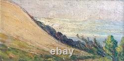 Small Old Framed Painting, The Dune of Pilat, 1939, Oil on Panel, 20th Century