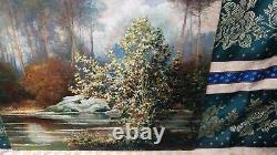 Small Old Painting Oil on Panel Barbizon School Forest Tree Signed