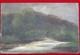 Small Old Painting Oil On Panel Lakeside Landscape, 19th 20th Century, Signed Goy