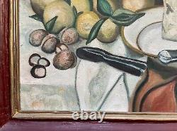 Still Life, Oil on Canvas, Old Painting, Artwork, Mid 20th Century