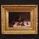 Still Life Signed Old Oil Painting On Canvas 19th Century