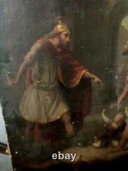 Super Oil On Canvas Scene Of Warrior Ancient