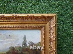 Superb Old Picture Landscape Bucolic Unsigned, Countryside Nature, Beautiful Setting