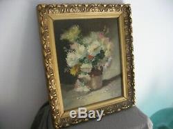 Superb Picture Old, Oil On Canvas With Beautiful Wood Frame Signed