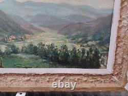 Superb! The millstones, old Oil on panel signed Late 19th early 20th