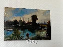 Superb antique painting, oil on panel, signed (L15/A22)