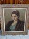 Superb Old Oil Painting On Canvas Of A Woman Signed Wilhelm Klier 1950
